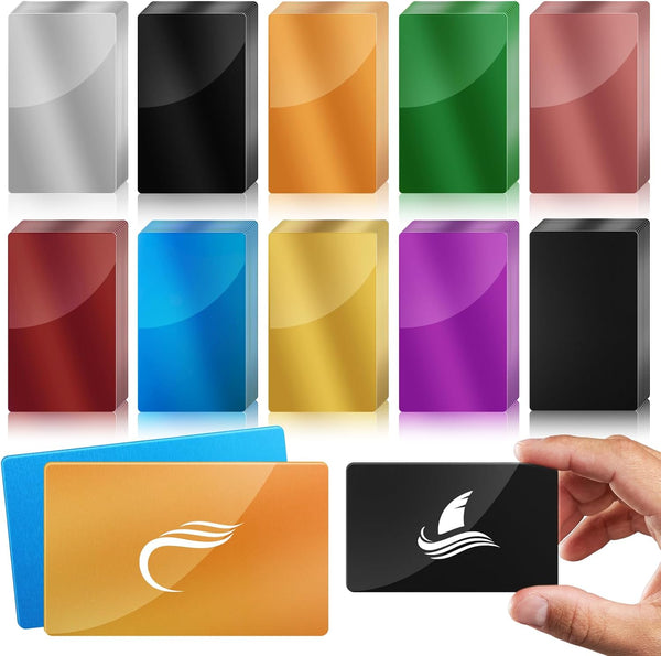 Multi-color 100pcs/Set Metal Aluminum Sheet/Laser Marking Business Card/Engraving Debugging Material/Aluminum Magnesium Alloy