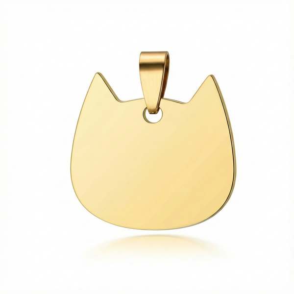 Personalized Small Cat 5PCS/Set & Puppy ID Tags – Color Plated Stainless Steel Engraved Nameplate