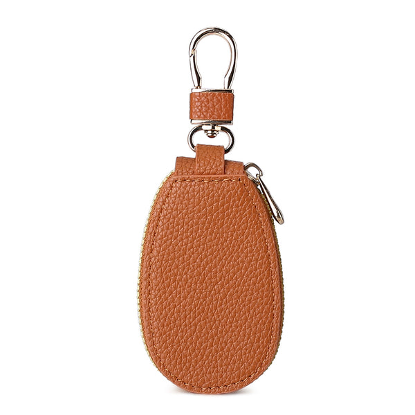 Leather Car Key Case, Zipper Door Keys Storage Portable Key Bag, Multi-Functional Simple Key Bag
