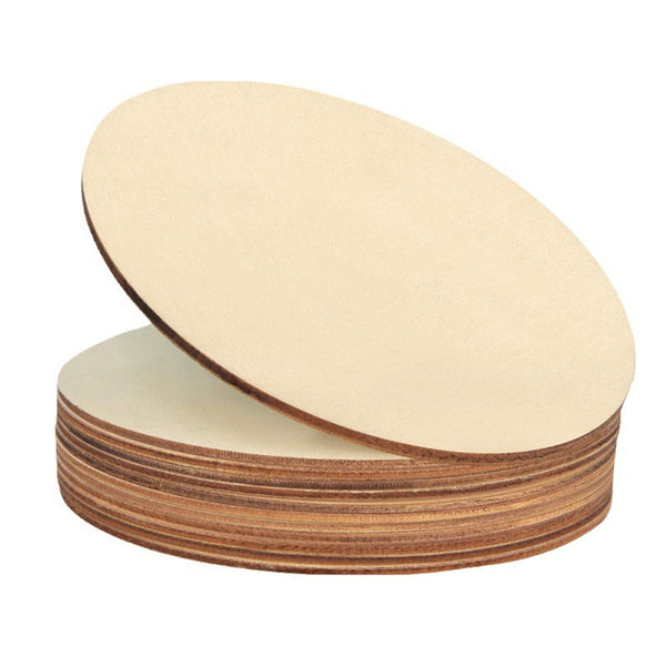Natural Round Wood Slices 10PCS/Set | DIY Craft Discs for Painting, Christmas Ornaments & Laser Cutting