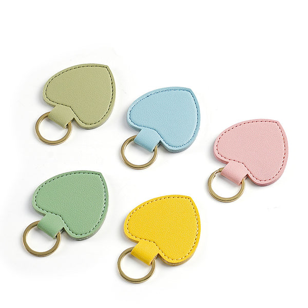 Foreign Trade Hot-Selling Wholesale Bulk Leather Heart Key Accessories Keychains Bag Pendants Decorations Small Batch